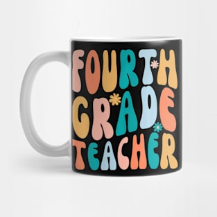 Fourth Grade Teacher Groovy Design 4Th Grade Teaching Mug